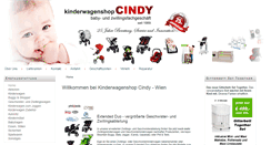 Desktop Screenshot of kinderwagen-cindy.at