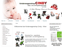 Tablet Screenshot of kinderwagen-cindy.at